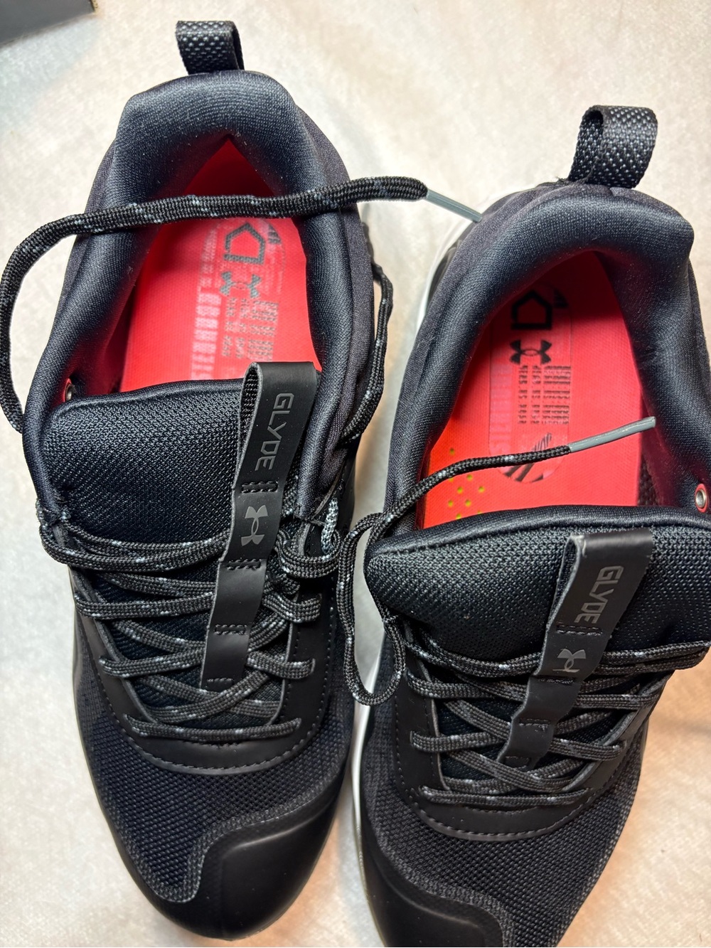 Under Armour Black and White Baseball Cleats - Picture 3 of 6